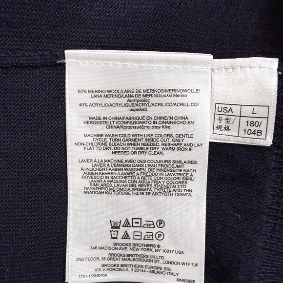 Brooks Brother V-Neck Sweater - Navy - Picture 3 of 4